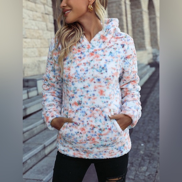Teddy Hoodie with Pocket - Picture 1 of 4